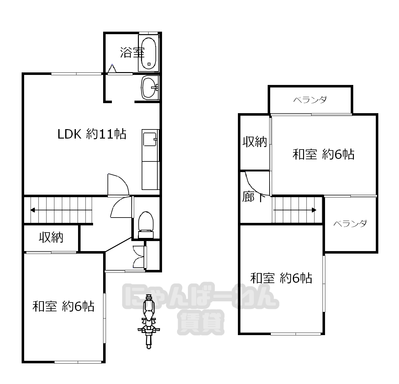 京都府城陽市平川浜道裏　3 LDK　小型犬可！物件です！ - 1