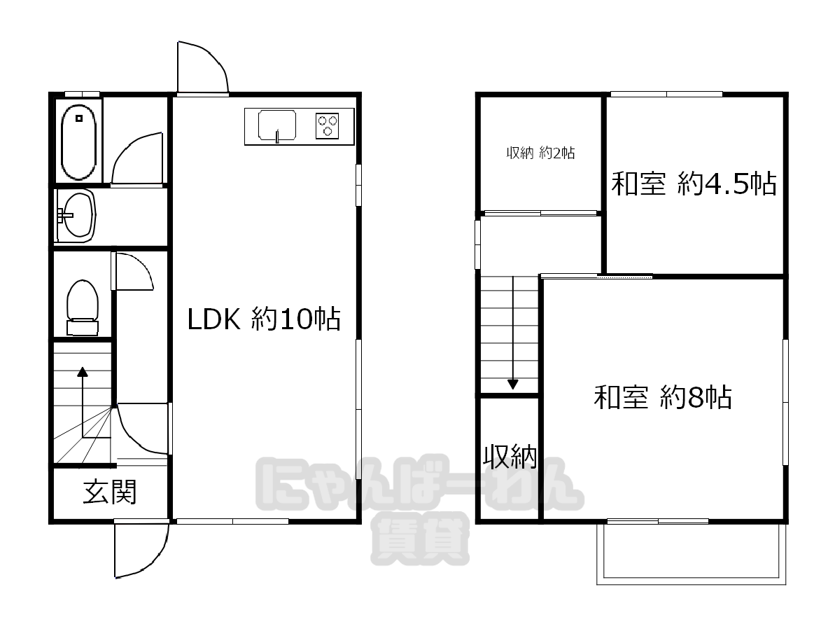京都府城陽市寺田今橋　2 SLDK　小型犬可！物件です！ - 1