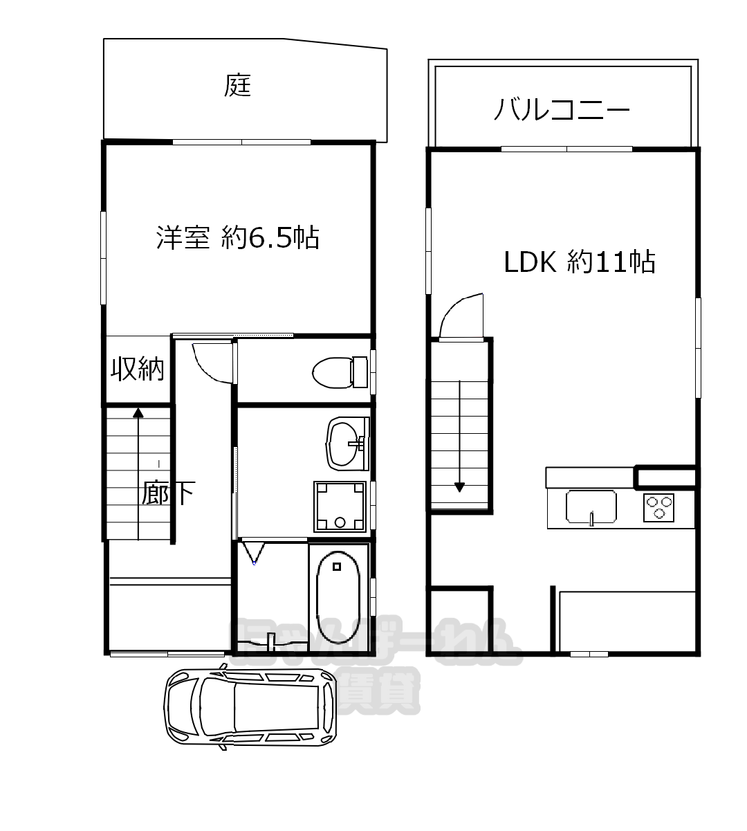 京都府城陽市富野乾垣内　1 LDK　猫可！小型犬可！中型犬可！大型犬可！多頭可！物件です！ - 1