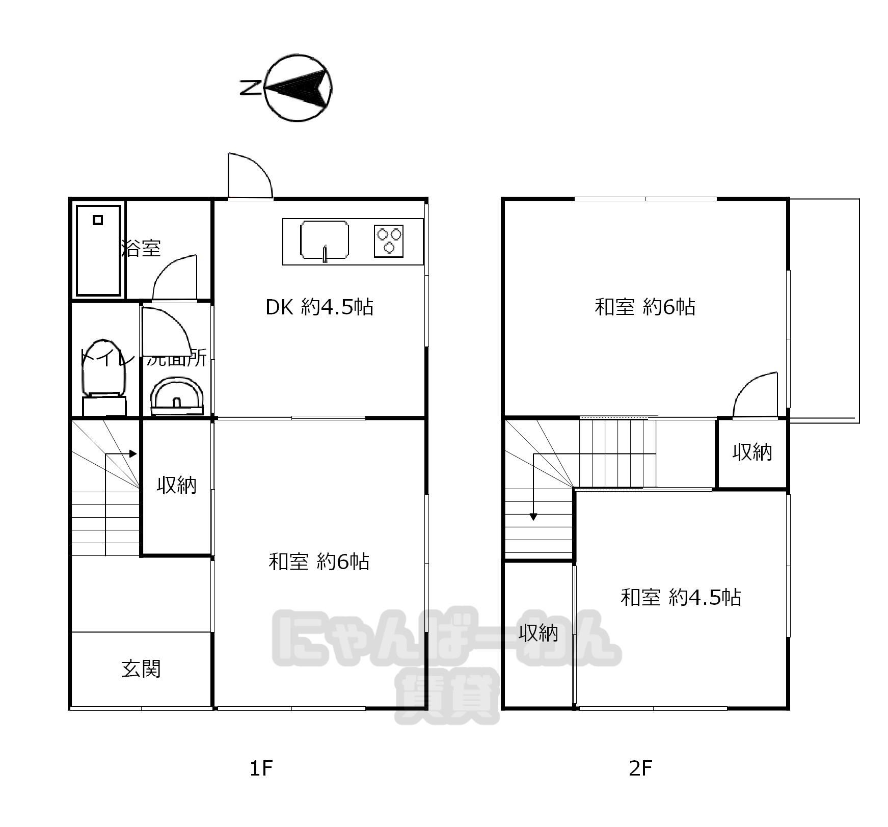 京都府城陽市寺田宮ノ谷　3 DK　猫可！小型犬可！物件です！ - 1
