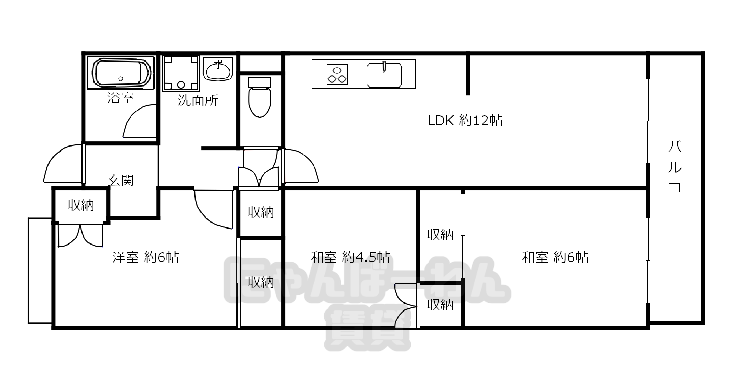 京都府久世郡久御山町栄　3 LDK　猫可！小型犬可！物件です！ - 1