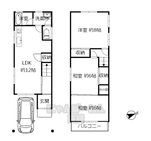 京都府八幡市橋本狩尾　3 LDK　猫可！小型犬可！中型犬可！多頭可！物件です！