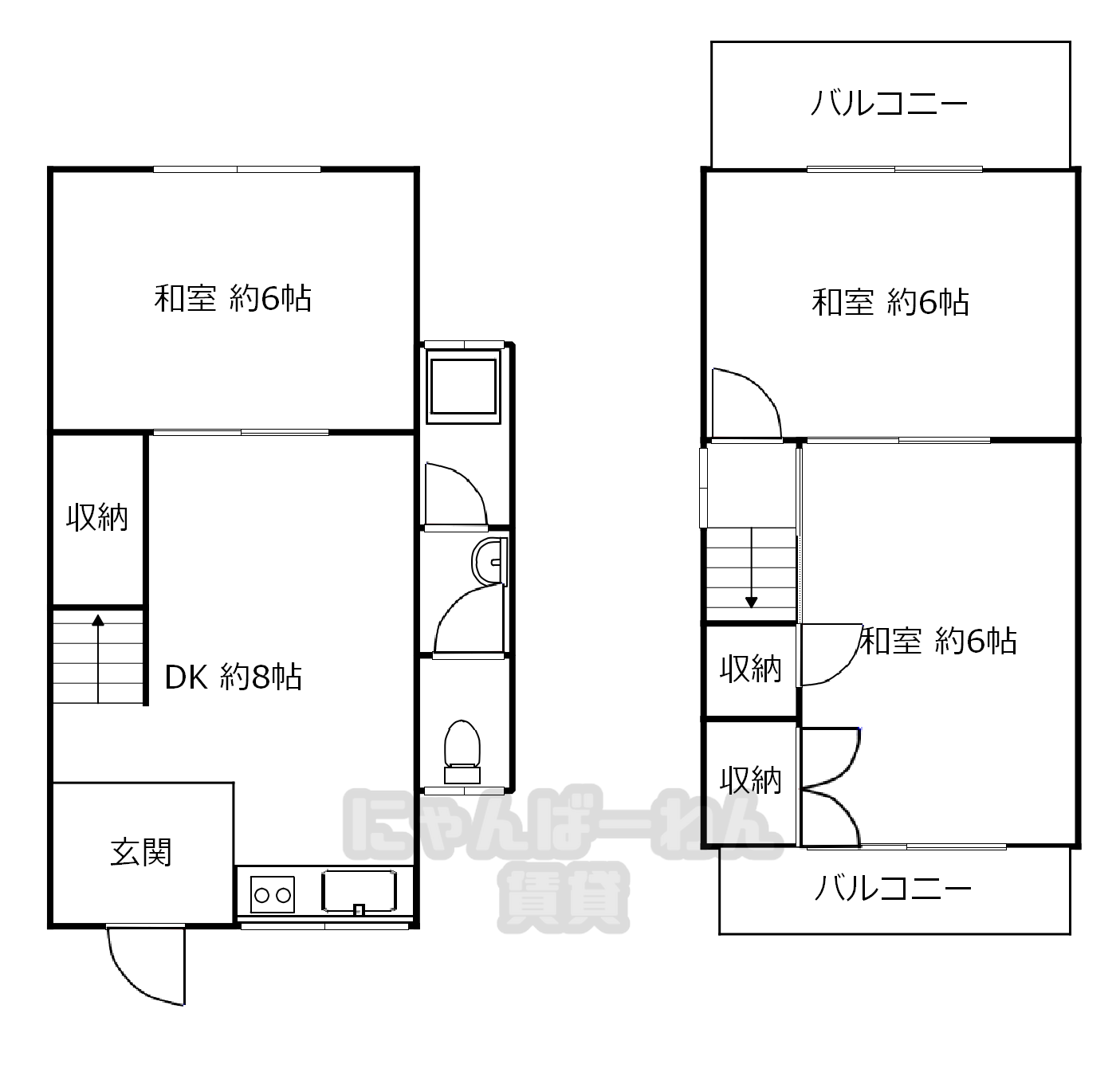 宇治市小倉町蓮池160-27の戸建て3 DKの間取り図