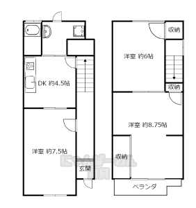京都府八幡市八幡福禄谷　3 DK　小型犬可！物件です！