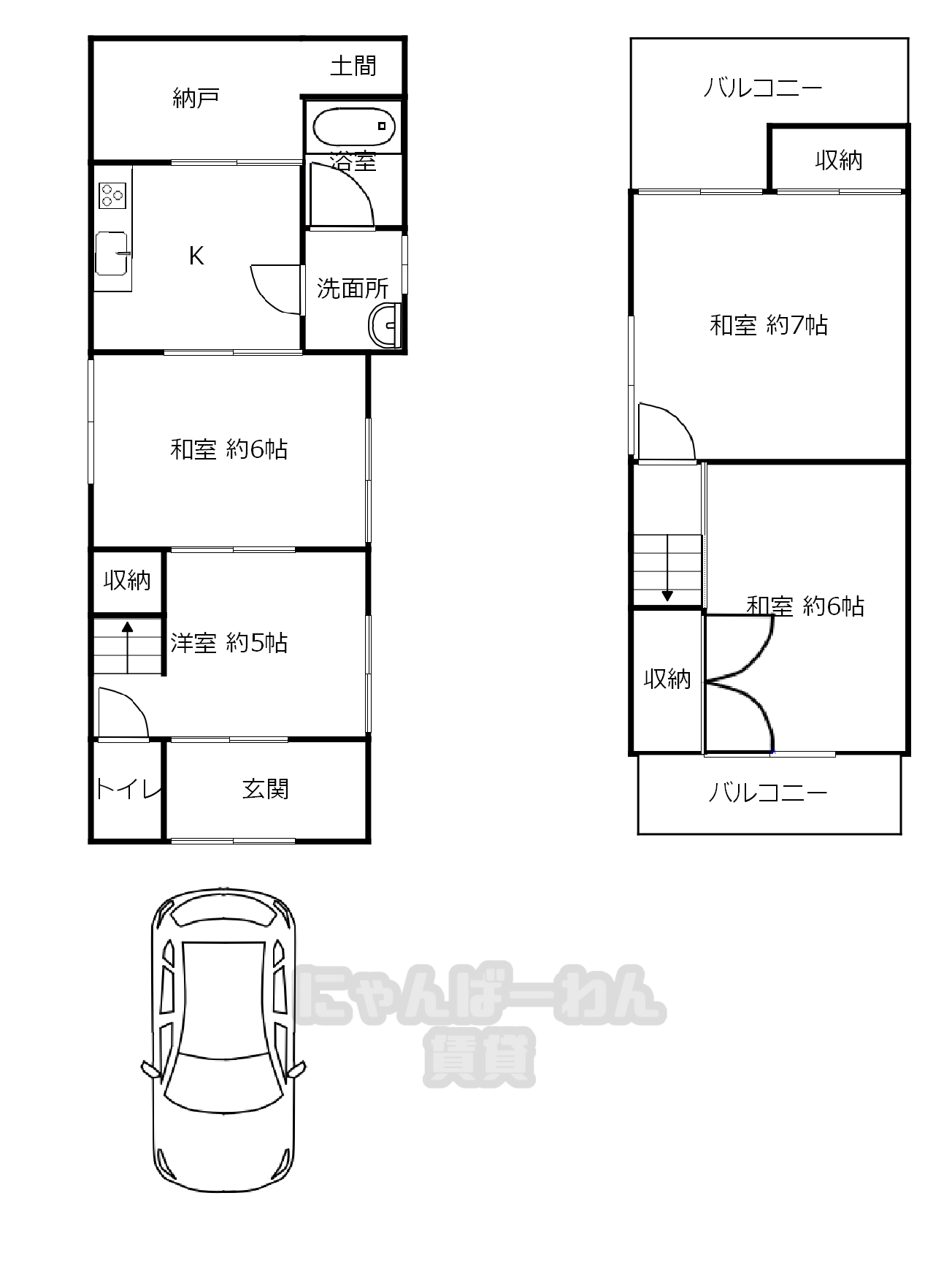 宇治市木幡平尾1-22の戸建て4 SDKの間取り図