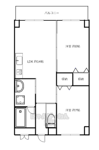 京都府宇治市莵道田中　悠明館 501 2 LDK　猫可！小型犬可！物件です！