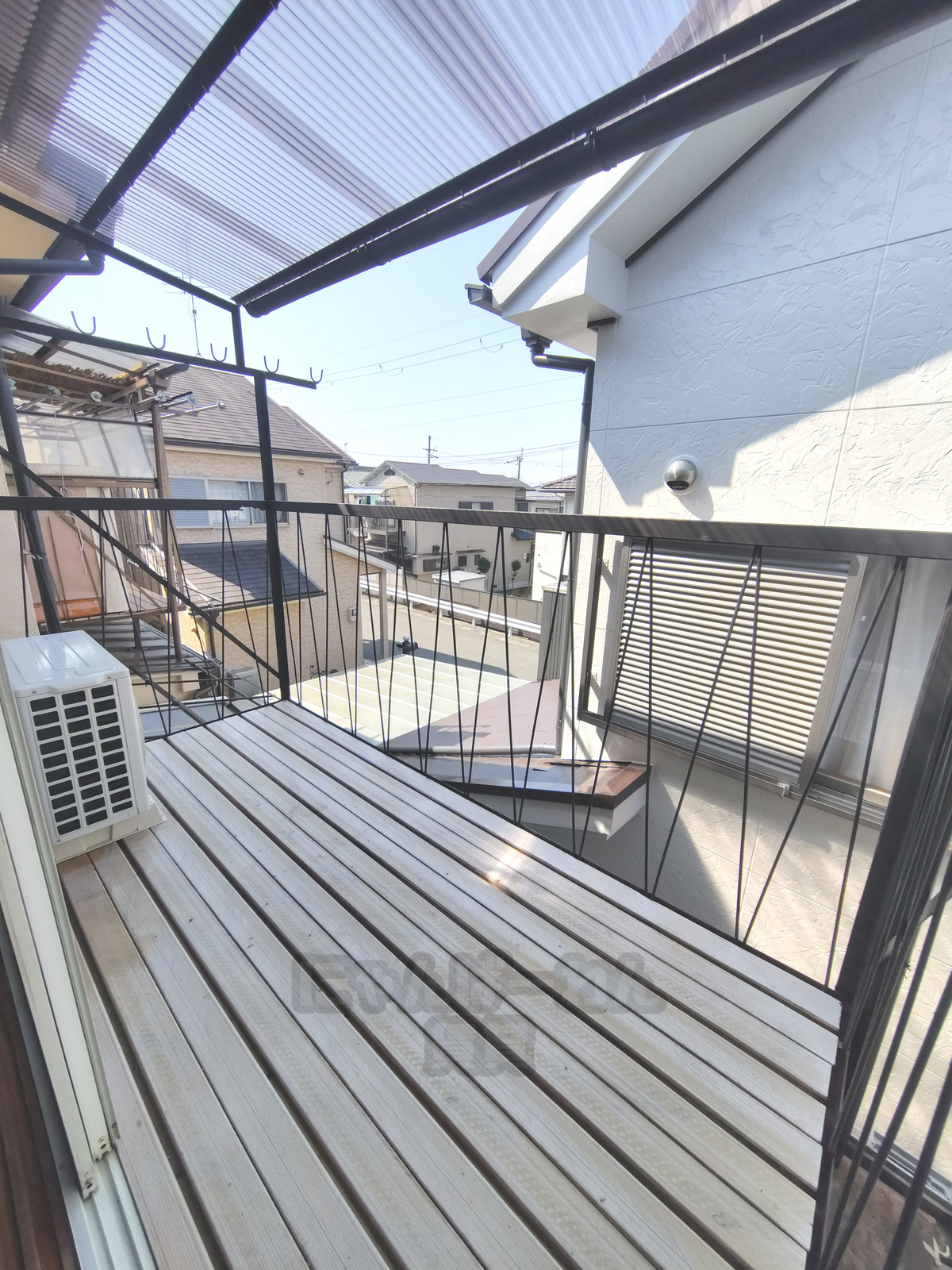 京都府宇治市神明石塚のペット可（犬・猫）賃貸物件の屋根付きバルコニー・テラス