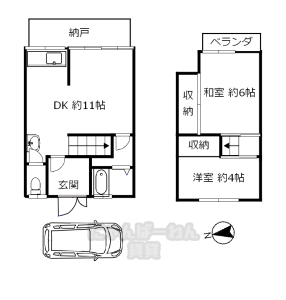 京都府宇治市五ケ庄新開　2 DK　小型犬可！物件です！