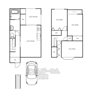 京都府城陽市富野堀口　4 LDK　小型犬可！物件です！
